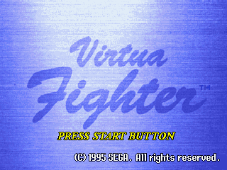 Virtua Fighter (E) Title Screen